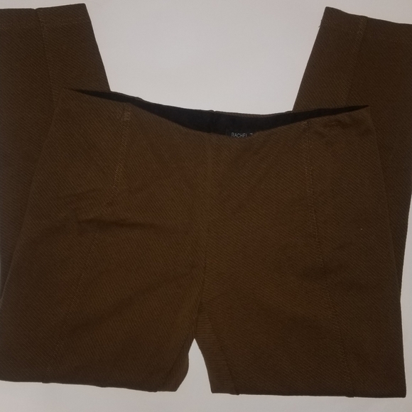 Rachel Zoe STRETCH Skinny Cigarette Pants Tummy Control Waistband Leggings Brown - Picture 3 of 6